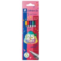 Flomaster fineliner 0,3mm pk4 plus 1 gratis triplus 25 years staedtler 334 bk5 ta blister (49131)