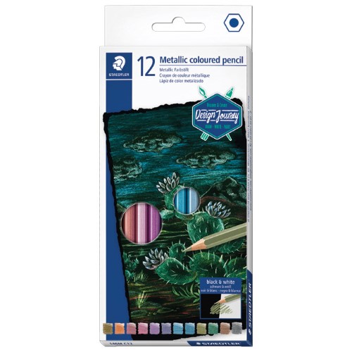 Boje drvene 12boja metallic design journey staedtler 146m c12 blister (49134)