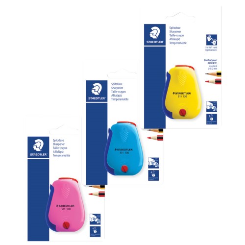 Šiljilo metalno s pvc kutijom staedtler 511 130 bk sortirano blister (49152)