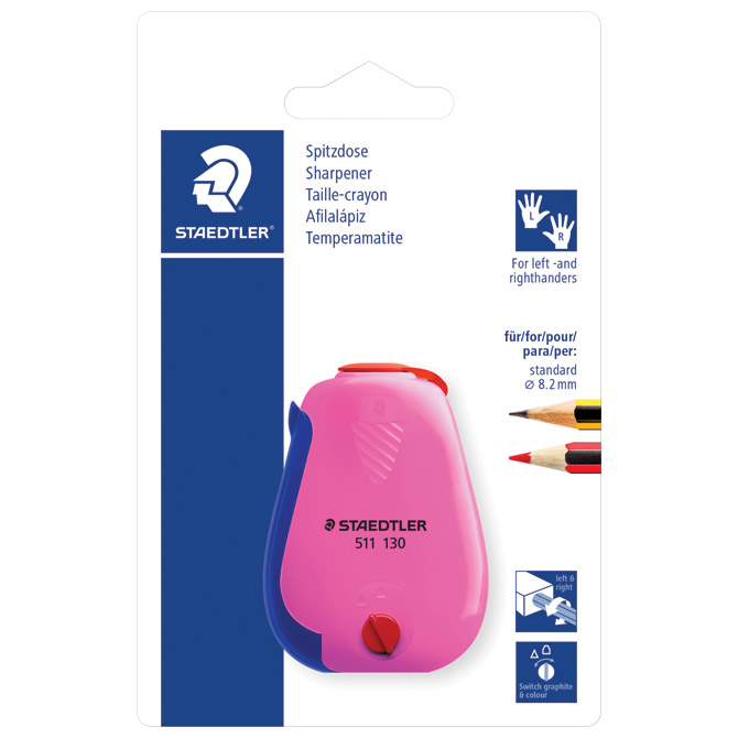 Šiljilo metalno s pvc kutijom staedtler 511 130 bk sortirano blister (49152)
