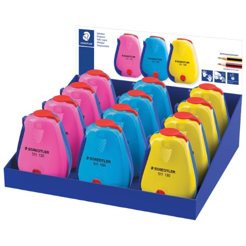 Šiljilo metalno s pvc kutijom staedtler 511 130-s sortirano (49153)