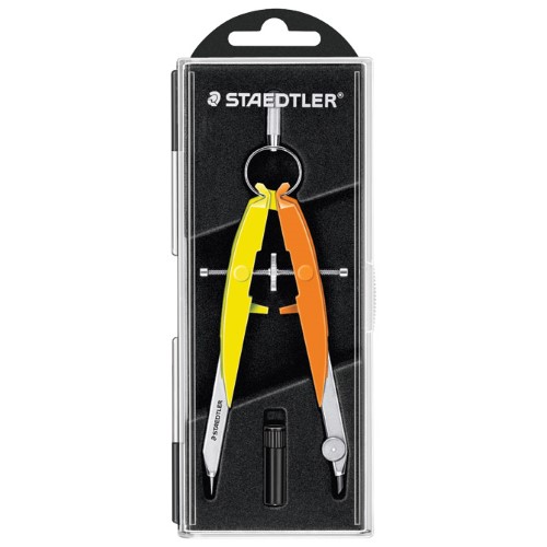 Šestar s preciznim podešavanjem mars comfort neon staedtler 556 00-n3 žuto/narančasti blister (49158)