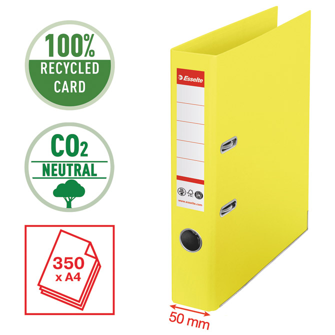 Registrator A4 uski samostojeći co2 neutral vivida esselte 627573 žuti (49217)