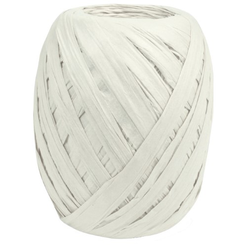 Vrpca ukrasna 10 mmx30m rafija prasent 437-601 bijela (49417)