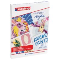 Blok-papir za akrilne/uljne boje 20 listova A6 300g (za razglednice) edding (49664)