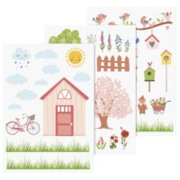 Naljepnice ukrasne za staklo A4 garden pk3 heyda 20-35844 51 blister (49713)