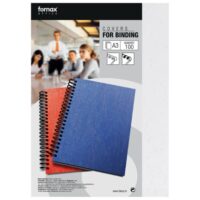 Korice za spiralni uvez 250g karton reljefne A3 pk100 fornax plave (49727)