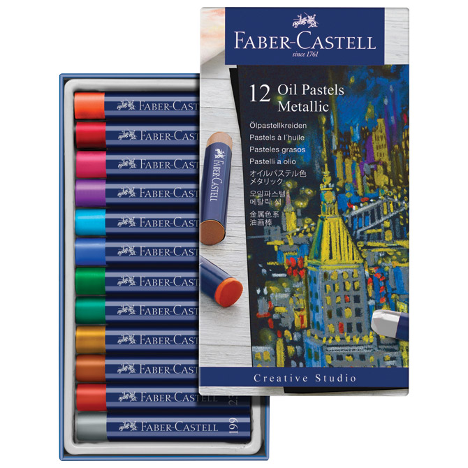 Pastele uljne 12boja metallic creative studio faber castell 127014 (50140)