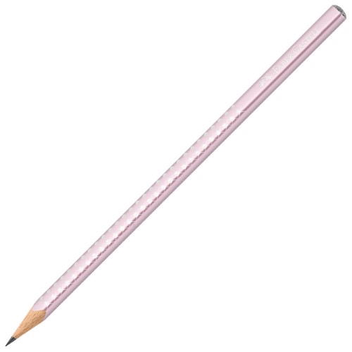 Olovka grafitna b sparkle faber castell 118261 metalik roza (50625)