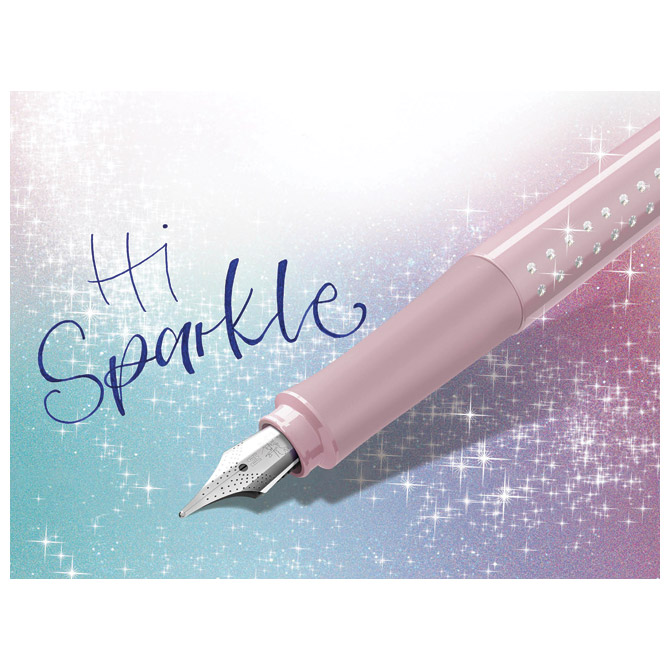 Nalivpero sparkle (m) faber castell 140875 metalik rozo (50628)