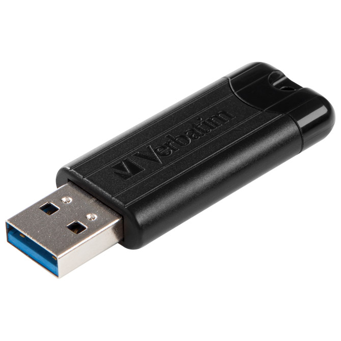 Memorija usb128gb 3,0 pinstripe verbatim 49319 crna blister (50695)
