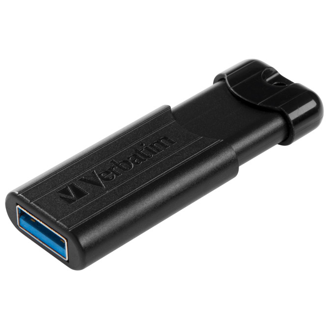 Memorija usb128gb 3,0 pinstripe verbatim 49319 crna blister (50695)
