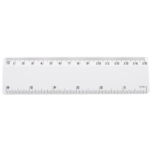 Ravnalo pvc 15cm/6inch anda 791347-01 bijelo (50811)