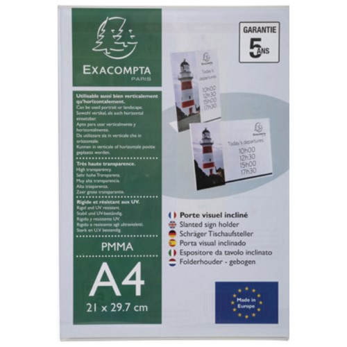 Stalci za 1 prospekt stolni akrilni A4 "L" exacompta 84058d (51221)