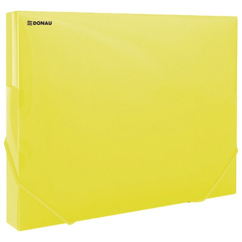 Mapa s gumicom hrbat-30mm A4 pp donau 8545002pl-11 prozirno mat žuta (51327)