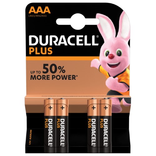 Baterija alkalna 1,5v aaa plus pk4 duracell lr03 blister (51413)
