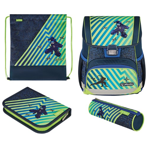 TORBA ŠKOLSKA ANATOMSKA 4/1 LOOP FUNKY NINJA HERLITZ 50043118 * DO ISTEKA ZALIHA (51497)