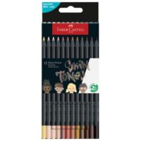 Boje drvene 12boja trokutaste black edition skin tones faber castell 116414 blister (51526)