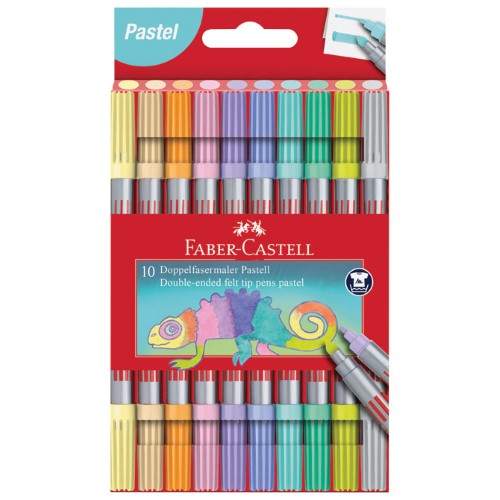 Flomaster školski 10boja obostrani pastel faber castell 151112 blister (51531)