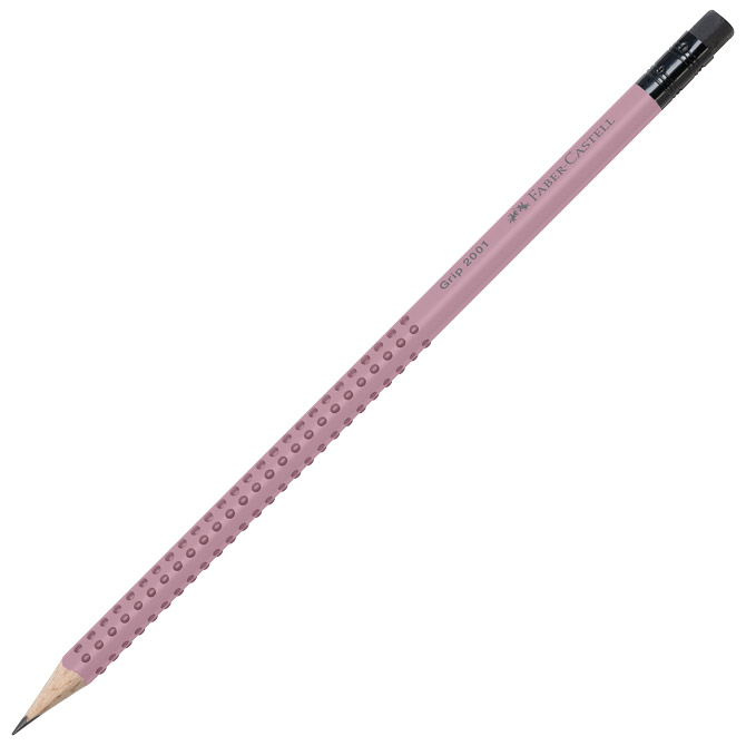 Olovka grafitna b s gumicom grip 2001 faber castell 217237 roza (51538)