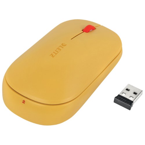 Miš USB 3tipke optički bežični cosy leitz 65310019 žuti (51651)