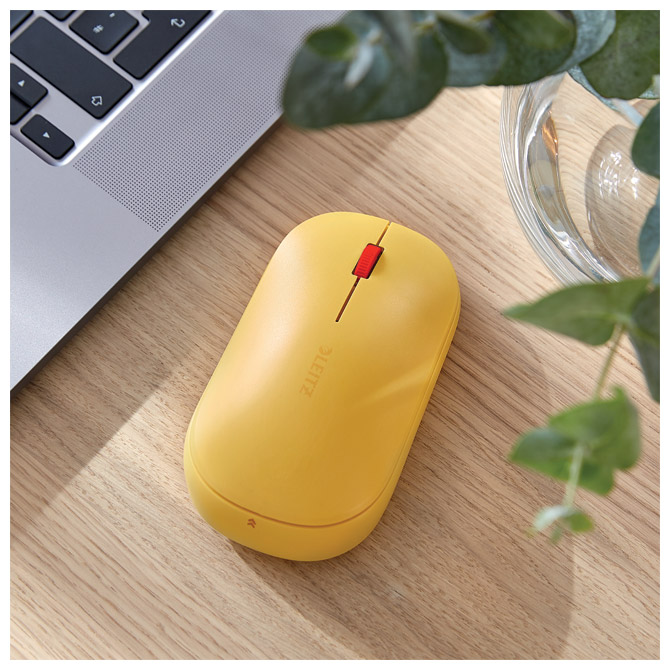Miš USB 3tipke optički bežični cosy leitz 65310019 žuti (51651)