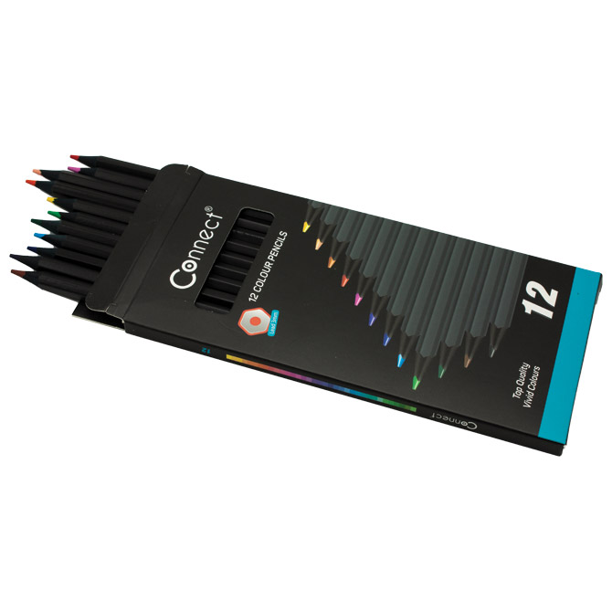 Boje drvene 12boja black connect blister (51701)