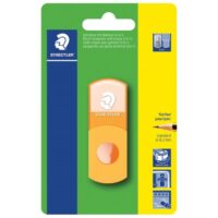 Šiljilo-gumica pvc s pvc kutijom 1rupa staedtler 511sef40bk neon narančasta blister (52239)