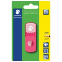 Šiljilo-gumica pvc s pvc kutijom 1rupa staedtler 511sef20bk neon roza blister (52240)