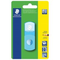 Šiljilo-gumica pvc s pvc kutijom 1rupa staedtler 511sef30bk neon tirkizna blister (52241)