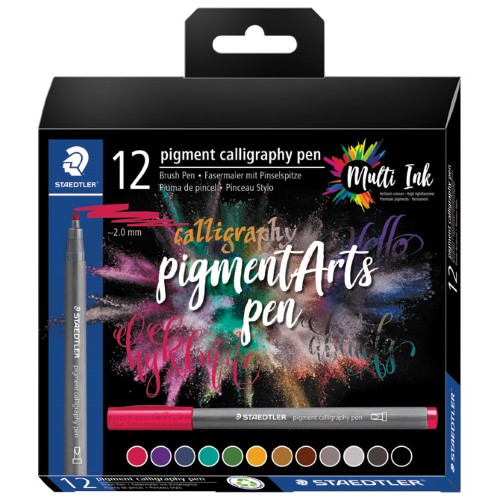Set calligraphy pigment arts pk12 staedtler 375 c12 (52255)