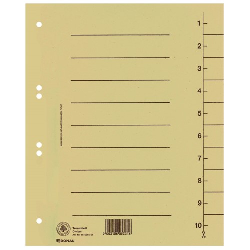 Pregrada kartonska A4 250g pk100 donau 8610001-25 krem (52445)