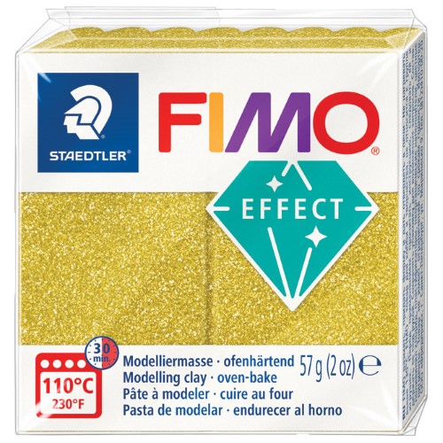 Masa za modeliranje 57g fimo effect glitter staedtler 8010-112 glitter zlatna (52497)