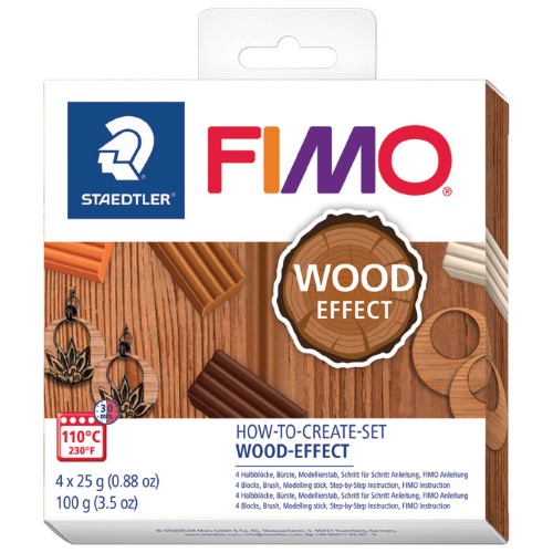 Set za modeliranje fimo soft "wood effect" staedtler 8025 htc1 blister (52506)