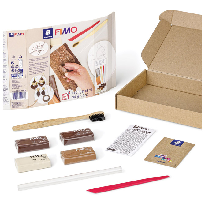 Set za modeliranje fimo soft "wood effect" staedtler 8025 htc1 blister (52506)
