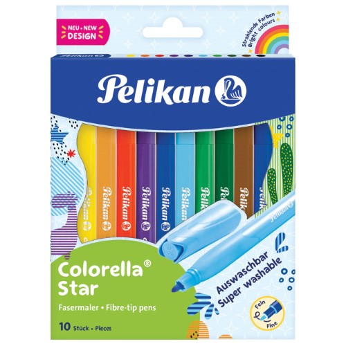 Flomaster školski 10boja colorella star pelikan 822299 blister (52906)