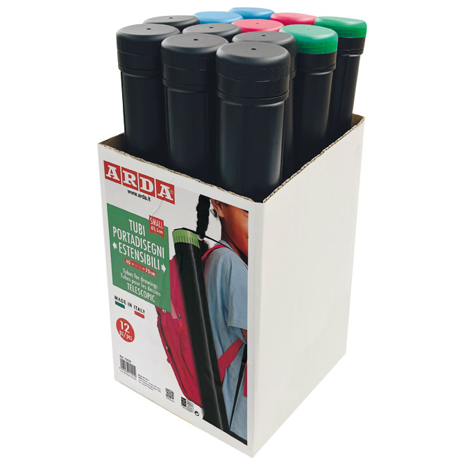 Tuba za nacrte teleskopska fi-5,5/duljina 40-70cm arda 1543n crna (sort poklopac) (52982)