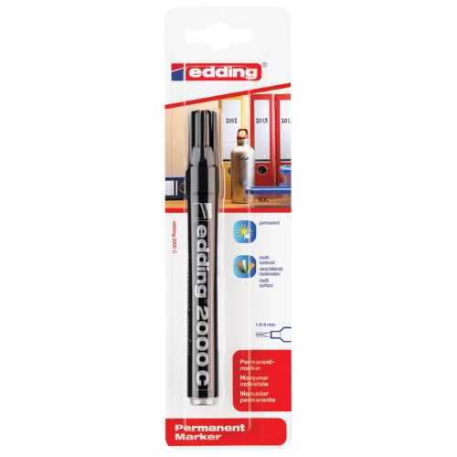 Marker permanentni 1,5-3mm okrugli vrh edding 2000c crni pk1 blister (53504)
