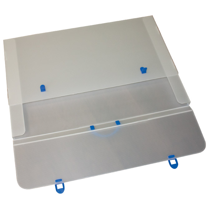 Torba-kofer pp-tvrdi 750x530x40mm ri,plast 6353754201 prozirno bijela/sort ručka (53546)