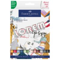 Marker obostrani sketch 12boja goldfaber faber castell 164712 sortirano blister (53688)