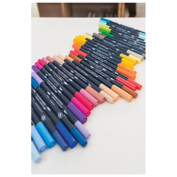 Marker obostrani sketch 12boja goldfaber faber castell 164712 sortirano blister (53688)