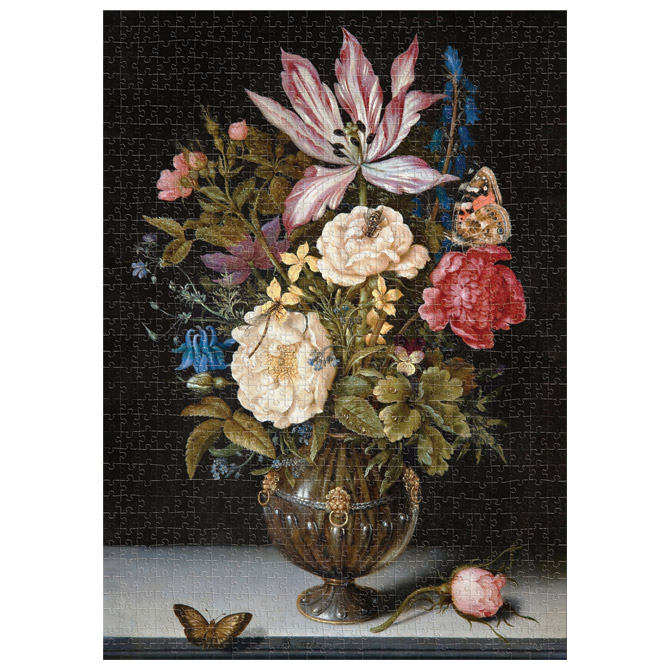 Puzzle 1000 kom tuba art.3 ambrosius bosschaert "still-life with flowers" interdruk (54129)