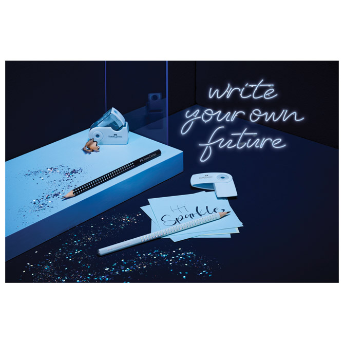 Olovka grafitna b sparkle faber-castell 118251 sky blue (54697)