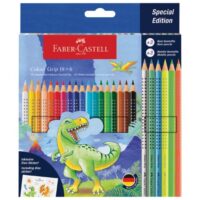 Boje drvene 18boja grip 2001 plus 6boja drvenih metallic i neon t-rex faber castell 201546 blister (5