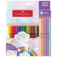 Boje drvene 18boja plus 6boja drvenih pastel unicorn faber castell 111221 blister (54721)