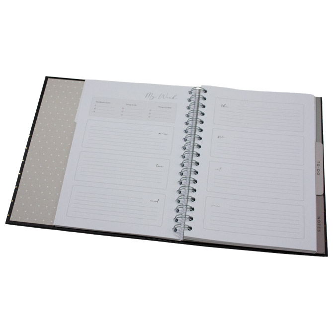 Organizer 18x23cm 108l spiralni s gumicom aquarel 1 marker 1793 (54902)