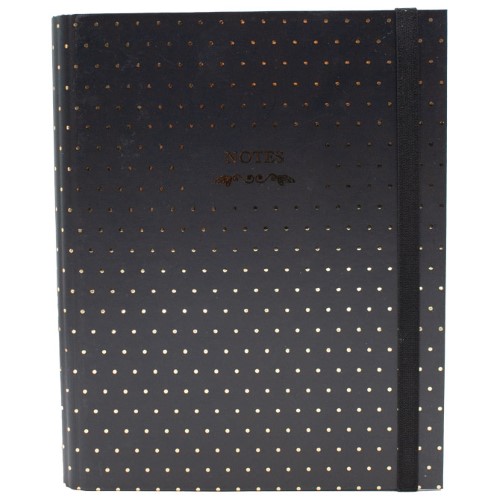 Organizer 18x23cm 108l spiralni s gumicom dots 1 marker crni 1802 (54904)