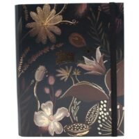 Organizer 18x23cm 108l spiralni s gumicom black/gold marker 1791 (54905)