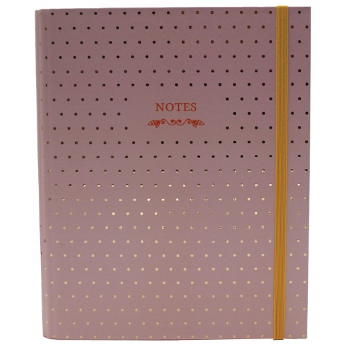 Blok kolegij b5 crte 96l s gumicom dots 4 marker svijetlo rozi 1784 (54915)