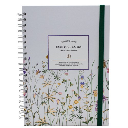 Blok kolegij A4 crte 120l s gumicom flowers 1 marker 2412 (54917)